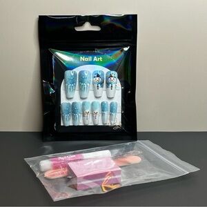 29 Piece Nail Art Set Christmas Winter Snowman Theme